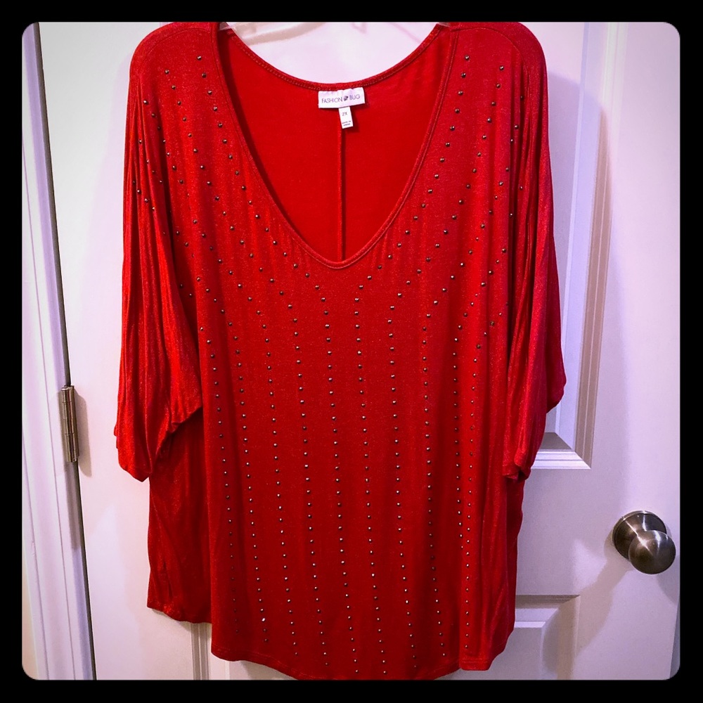 Sparkle red blouse